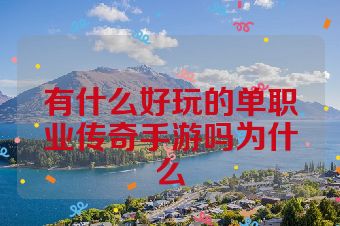 有什么好玩的单职业传奇手游吗为什么