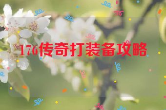 176传奇打装备攻略