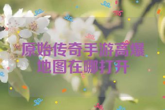 原始传奇手游高爆地图在哪打开
