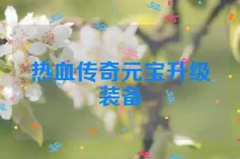 热血传奇元宝升级装备