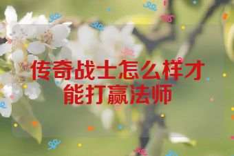传奇战士怎么样才能打赢法师