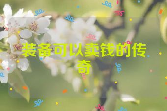 装备可以卖钱的传奇