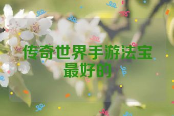 传奇世界手游法宝最好的