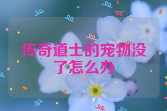 传奇道士的宠物没了怎么办