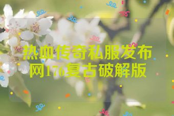 热血传奇私服发布网176复古破解版