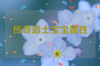 传奇道士宝宝属性