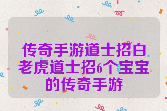 传奇手游道士招白老虎道士招6个宝宝的传奇手游