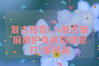 复古传奇1.76复古版麻痹护身戒指哪里打?爆率高