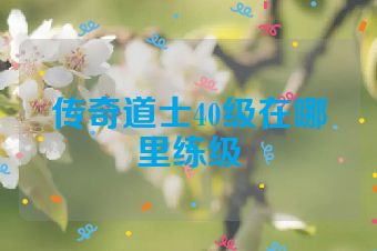 传奇道士40级在哪里练级