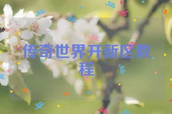 传奇世界开新区教程