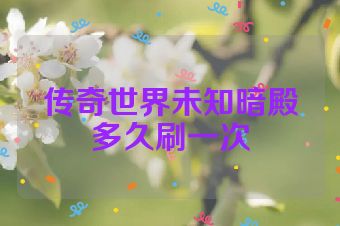 传奇世界未知暗殿多久刷一次