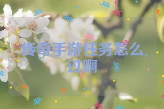 传奇手游任务怎么过啊