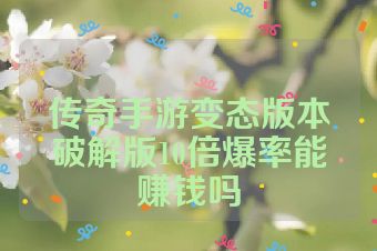 传奇手游变态版本破解版10倍爆率能赚钱吗