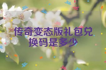传奇变态版礼包兑换码是多少