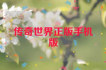 传奇世界正版手机版