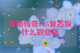 原始传奇1.85复古版什么职业强