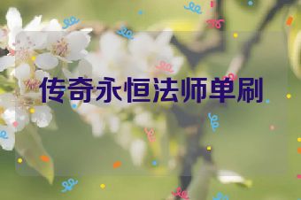 传奇永恒法师单刷