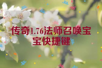 传奇1.76法师召唤宝宝快捷键