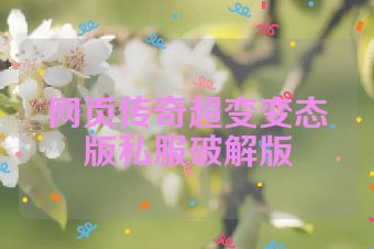 网页传奇超变变态版私服破解版