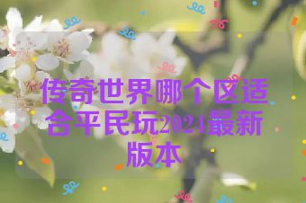 传奇世界哪个区适合平民玩2024最新版本