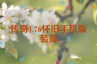 传奇1.76怀旧手机版装备