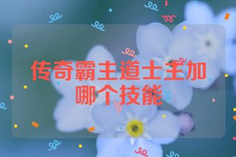 传奇霸主道士主加哪个技能