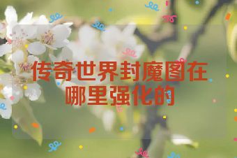 传奇世界封魔图在哪里强化的
