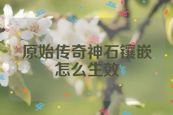 原始传奇神石镶嵌怎么生效
