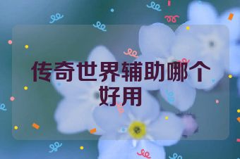 传奇世界辅助哪个好用