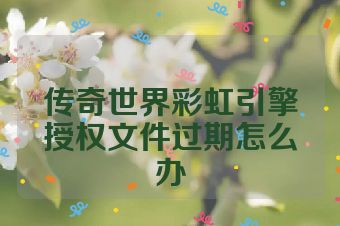传奇世界彩虹引擎授权文件过期怎么办