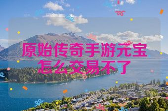 原始传奇手游元宝怎么交易不了