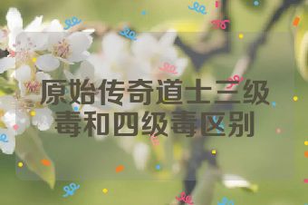 原始传奇道士三级毒和四级毒区别