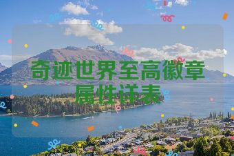 奇迹世界至高徽章属性详表