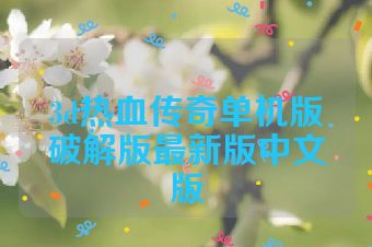 3d热血传奇单机版破解版最新版中文版