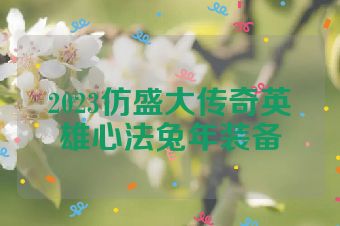 2023仿盛大传奇英雄心法兔年装备