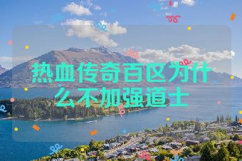 热血传奇百区为什么不加强道士
