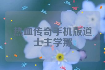 热血传奇手机版道士主学那