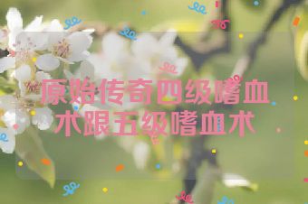 原始传奇四级嗜血术跟五级嗜血术