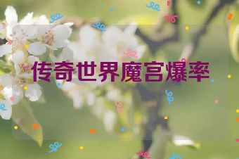 传奇世界魔宫爆率
