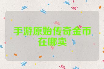 手游原始传奇金币在哪卖