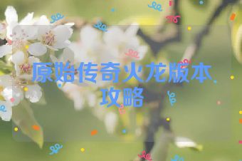 原始传奇火龙版本攻略