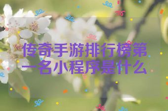 传奇手游排行榜第一名小程序是什么