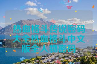 热血格斗传说密码大全热血格斗中文版全人物密码