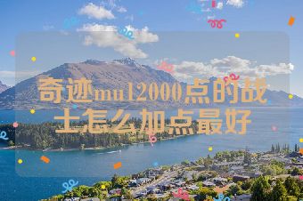 奇迹mu12000点的战士怎么加点最好