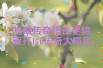 热血传奇猎锋坐骑新开176传奇大极品