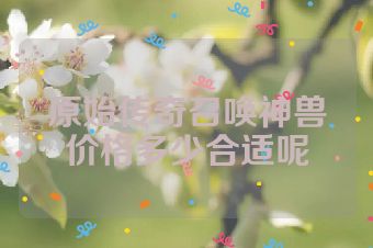 原始传奇召唤神兽价格多少合适呢