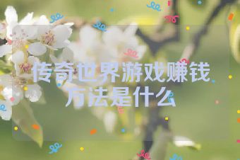 传奇世界游戏赚钱方法是什么
