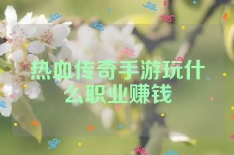 热血传奇手游玩什么职业赚钱