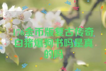 176金币版复古传奇白猪爆狗书吗是真的吗