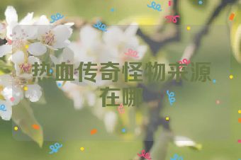 热血传奇怪物来源在哪